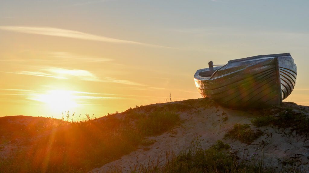 Stranden i Gilleleje nära sommarhusen i Udsholdt Strand
