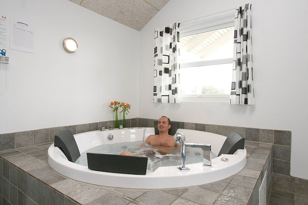 Efter en händelserik dag, är det skönt att kunna slappna av i det stora spa-badet