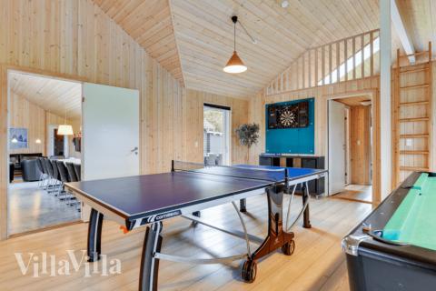 Lyxstuga 231 för 20 personer har ett stort aktivitetsrum med bl.a. biljard och dart