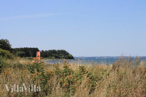 Den vackra stranden i närheten av lyxhus 289 vid Sydjylland.