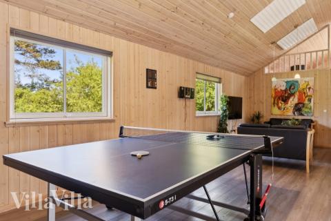 Lyxstuga 261 för 24 personer har ett stort aktivitetsrum med bl.a. biljard och dart