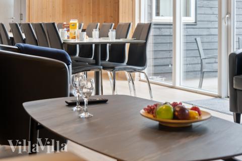 Soffhörnan i lyxstuga 202 i Lolland/Falster/Møn.