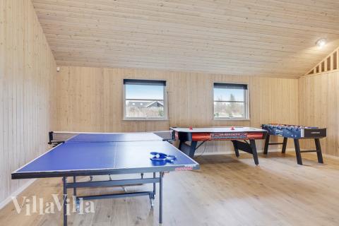 Tävla i sommarhusets aktivitetsrum när ni besöker lyxhus nr 206 i Lolland/Falster/Møn.