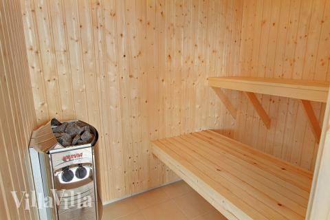 Saunaen inbjuder till avslappning och rekreation