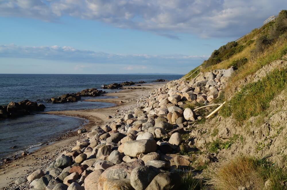 Stranden i närheten av lyxhus 398.