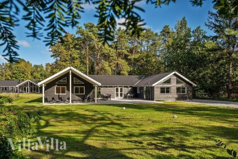 Den praktfulla poolstugan nr 406 med plats för 24 personer ligger i Nordsjälland