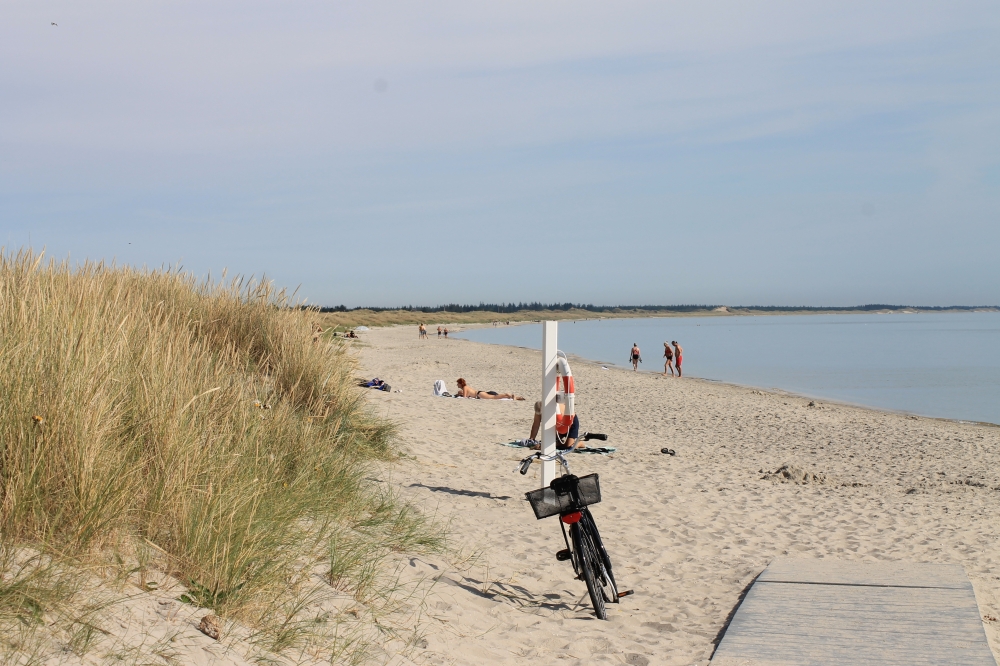 Stranden i närheten av lyxhus 408.