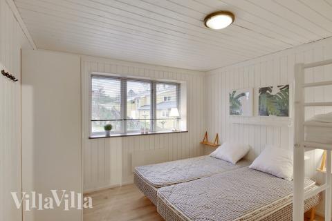 Sovrum i lyxstuga nr 423 i Østjylland