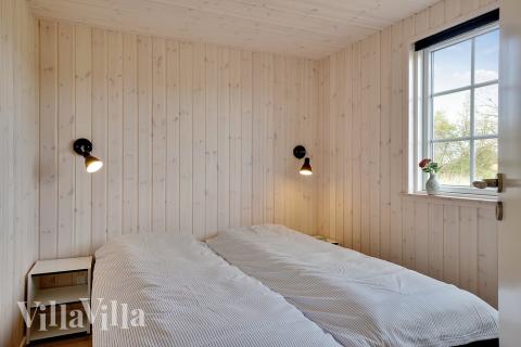 Ett av de 10 utmärkta sovrummen i lyxstuga nr 442 i Østjylland.