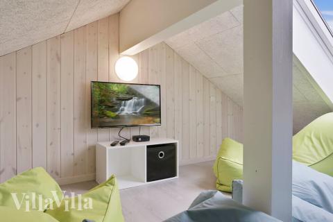 Några av de 20 sovplatserna finns på loftet i lyxstuga nr 432