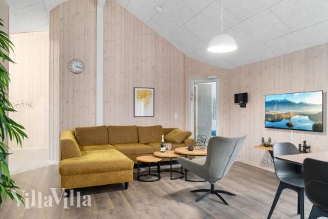 Soffhörnan i lyxstuga 727 i Tyskland.