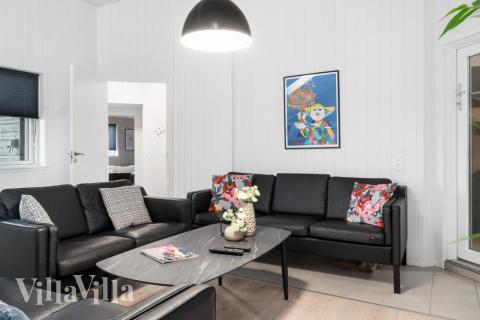 Soffhörnan i lyxstuga 728 i Tyskland.