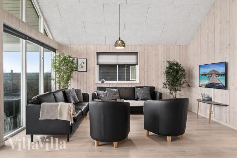 Soffhörnan i lyxstuga 733 i Tyskland.