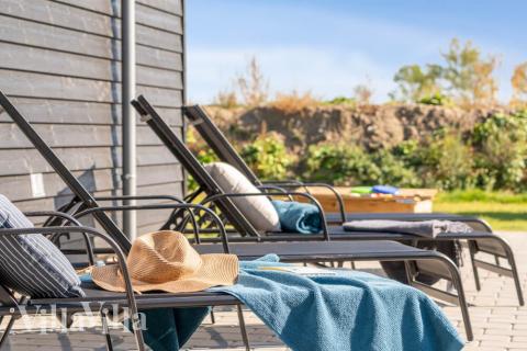 Stor terrass i lyxstuga nr 731 i Tyskland.