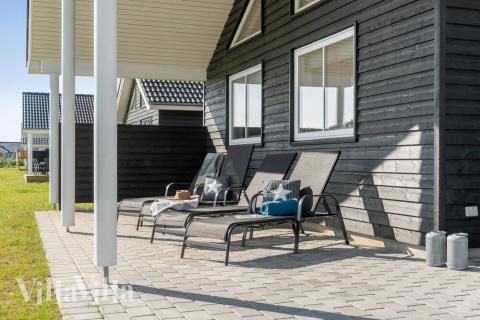 Stor terrass i lyxstuga nr 729 i Tyskland.