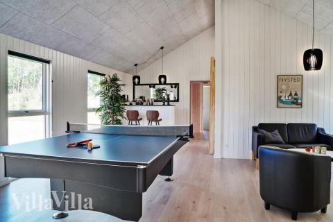 Lyxstuga 503 för 18 personer har ett stort aktivitetsrum med bl.a. biljard och dart