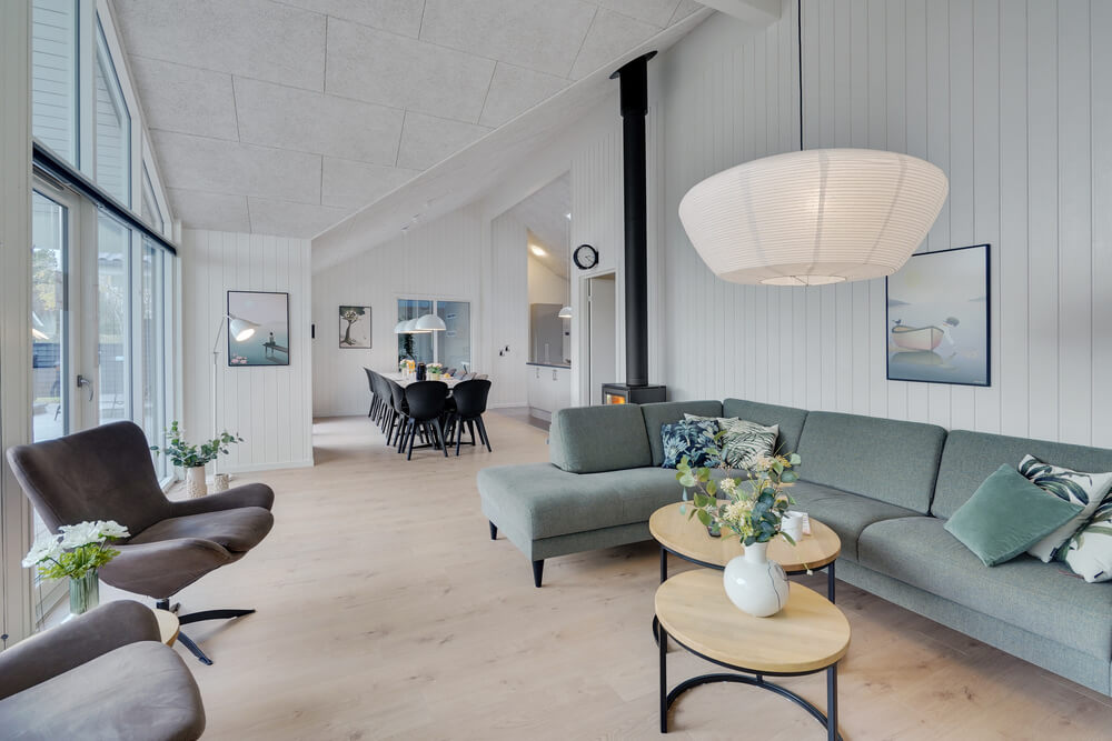 Vardagsrummet i lyxstuga nr 511.