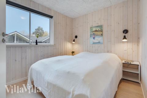Ett av de 6 utmärkta sovrummen i lyxstuga nr 513 i Lolland/Falster/Møn.