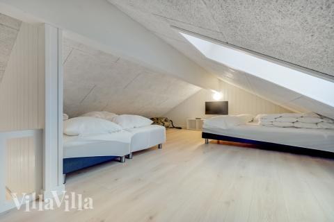 Ett av de 7 utmärkta sovrummen i lyxstuga nr 507 i Lolland/Falster/Møn.