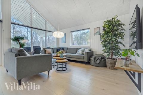 Soffhörnan i lyxstuga 507 i Lolland/Falster/Møn.