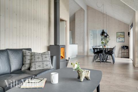 Soffhörnan i lyxstuga 522 i Lolland/Falster/Møn.