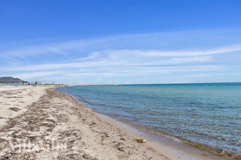 Den vackra stranden i närheten av lyxhus 531 vid Sydjylland.