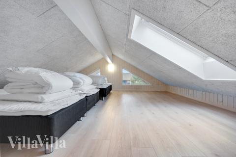 Några av de 20 sovplatserna finns på loftet i lyxstuga nr 532