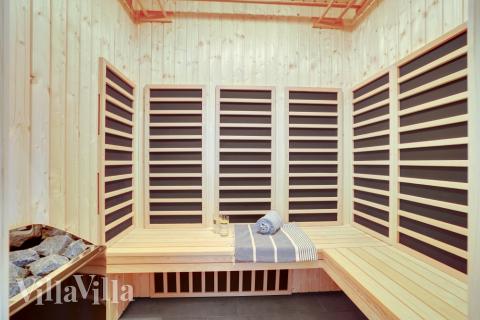 Njut av bastuvärmen i lyxstuga nr 546 för 30 personer