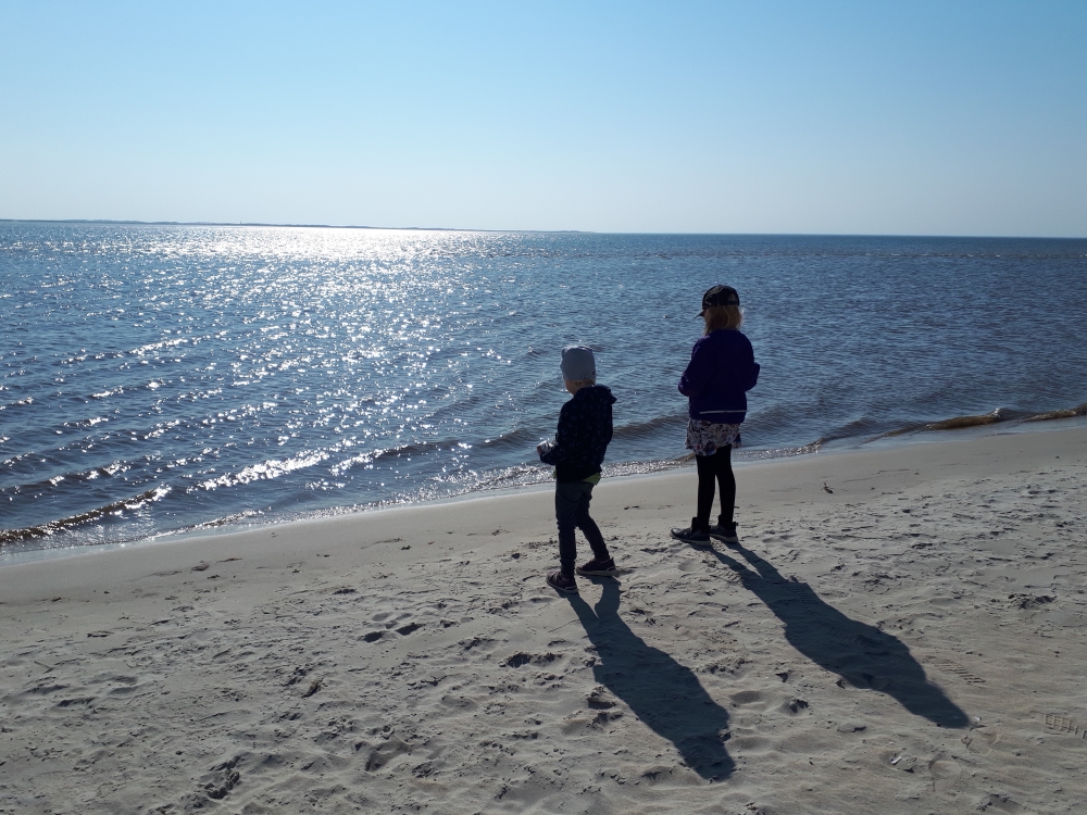 Stranden i närheten av lyxhus 595.