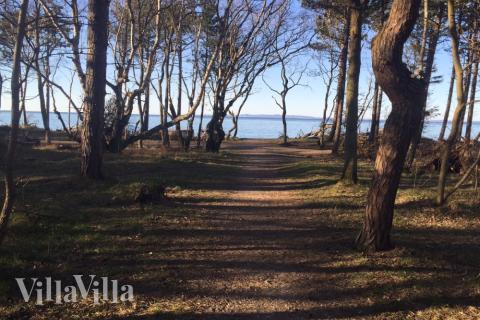 Stranden i närheten av lyxhus 582.