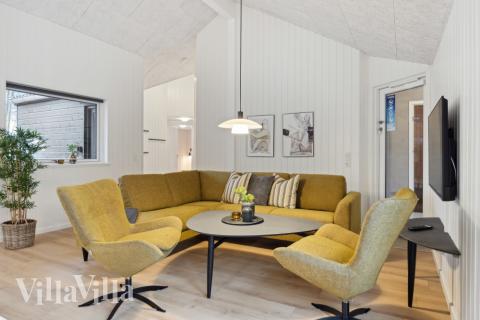 Soffhörnan i lyxstuga 751 i Tyskland.