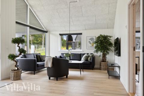 Soffhörnan i lyxstuga 755 i Tyskland.