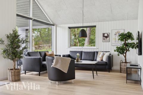 Soffhörnan i lyxstuga 757 i Tyskland.