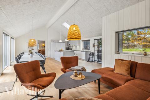 Soffhörnan i lyxstuga 758 i Tyskland.