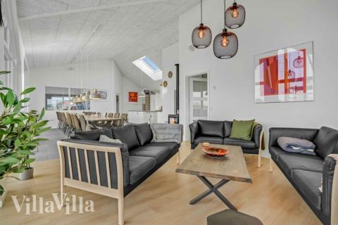 Soffhörnan i lyxstuga 548 i Fyn och öar.