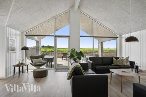 Soffhörnan i lyxstuga 614 i Fyn och öar.