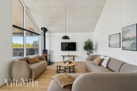 Soffhörnan i lyxstuga 617 i Fyn och öar.