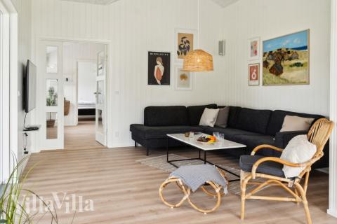 Soffhörnan i lyxstuga 620 i Lolland/Falster/Møn.