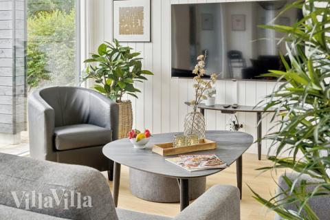 Soffhörnan i lyxstuga 644 i Lolland/Falster/Møn.