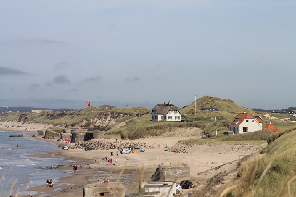 Den vackra stranden i närheten av lyxhus 658 vid Nordjylland.