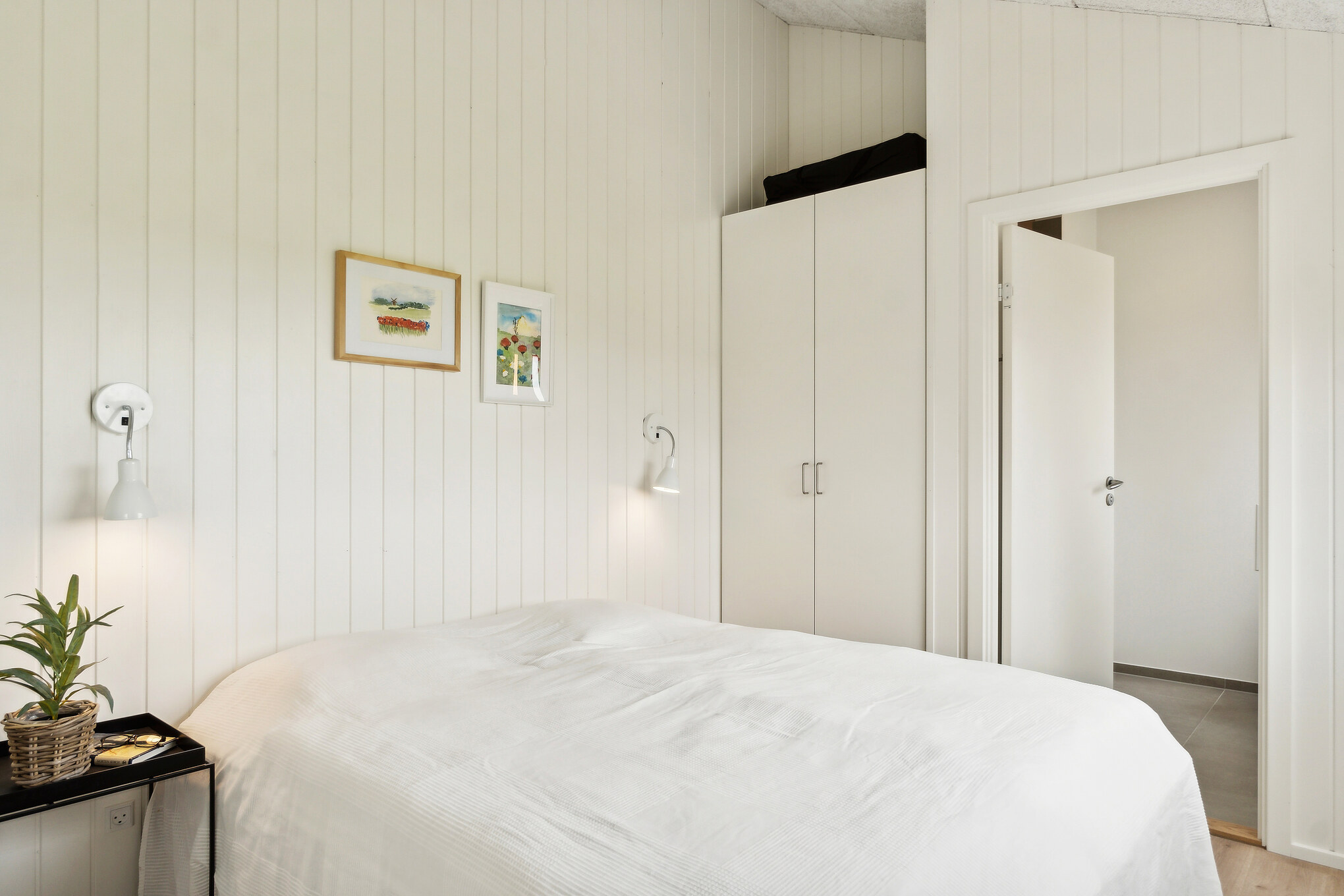 Ett av de 5 utmärkta sovrummen i lyxstuga nr 669 i Nordjylland.