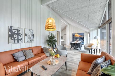 Soffhörnan i lyxstuga 770 i Tyskland.