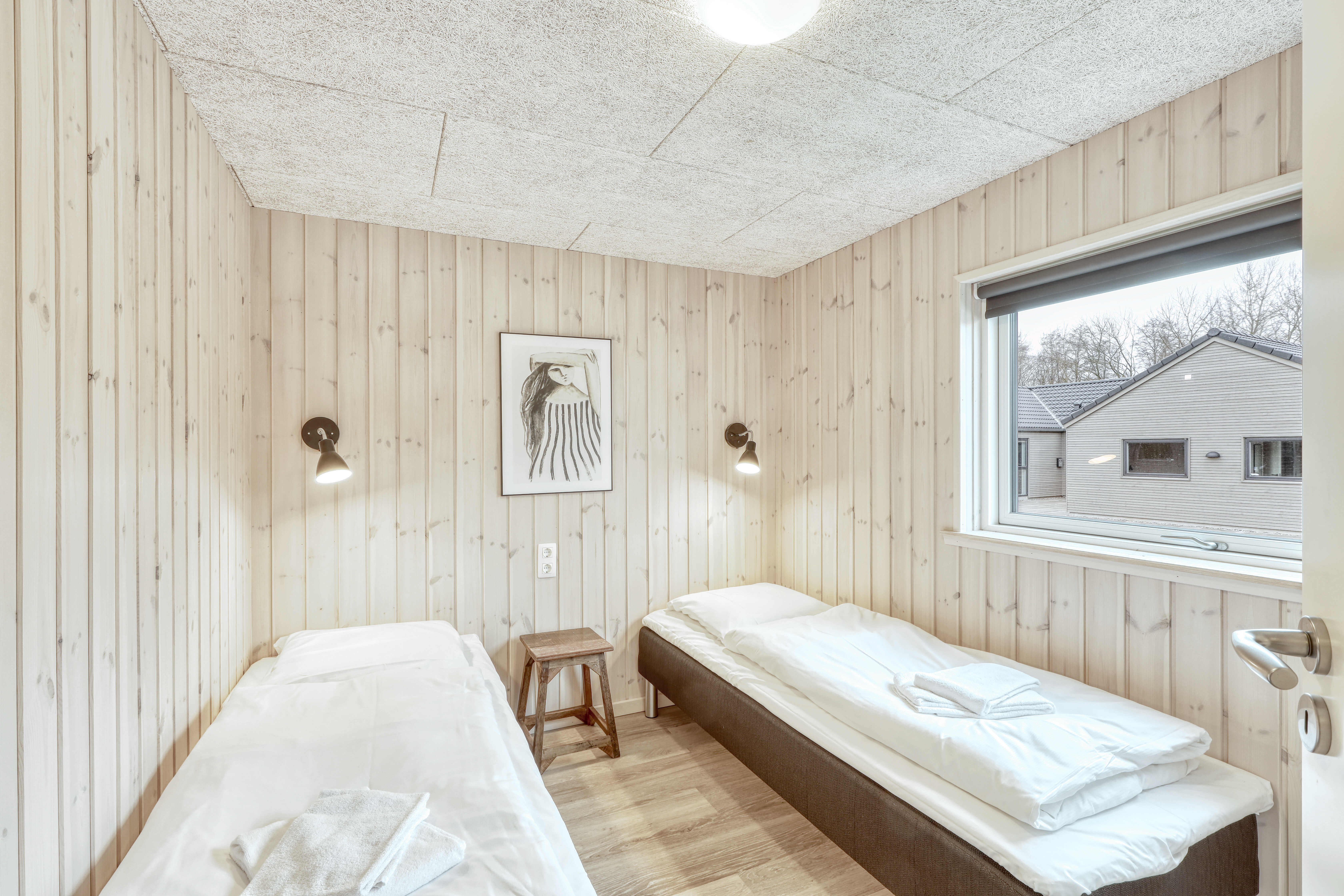 Ett av de 5 utmärkta sovrummen i lyxstuga nr 766 i Tyskland.