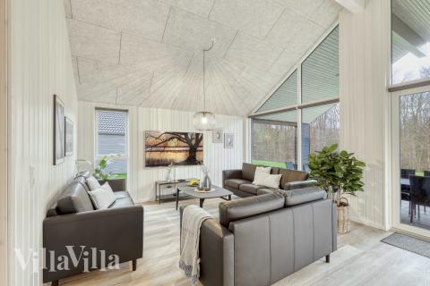 Soffhörnan i lyxstuga 760 i Tyskland.