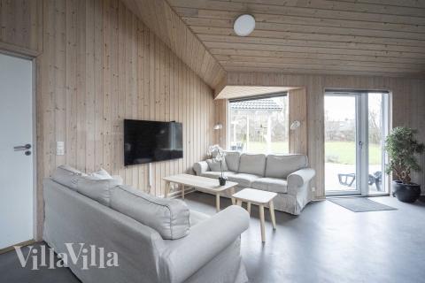 Soffhörnan i lyxstuga 275 i Nordsjälland.