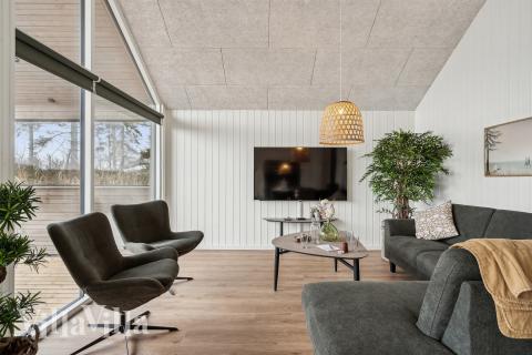 Soffhörnan i lyxstuga 648 i Fyn och öar.