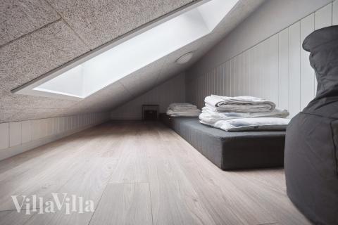 Några av de 18 sovplatserna finns på loftet i lyxstuga nr 622