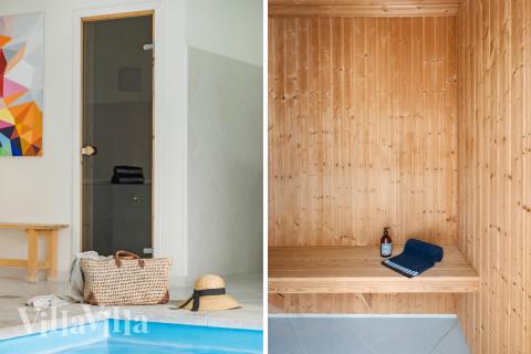 Njut av bastuvärmen i lyxstuga nr 339 för 16 personer