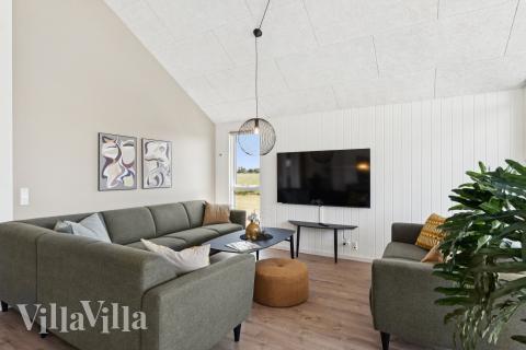 Soffhörnan i lyxstuga 667 i Fyn och öar.