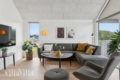 Soffhörnan i lyxstuga 668 i Fyn och öar.